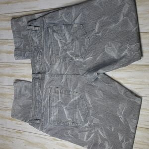 Inked & Faded Neat Factory Bleach Marks Straight Leg Black & White Jean Size 12